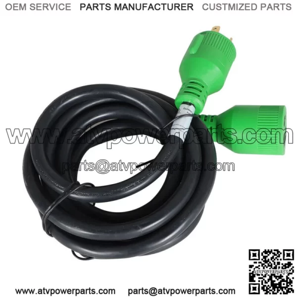 3 Prong 30 Amp 10FT Generator Extension Cord 10 Feet NEMA L5-30P/L5-30R 125V - Image 2