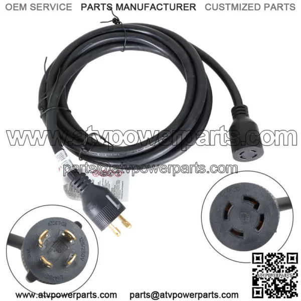 15FT 30 Amp Generator Power Extension Cord Wire w/ Power Inlet Box NEMA L14-30 - Image 2