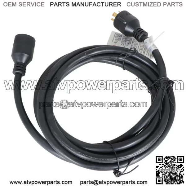 15FT 30 Amp Generator Power Extension Cord Wire w/ Power Inlet Box NEMA L14-30 - Image 3