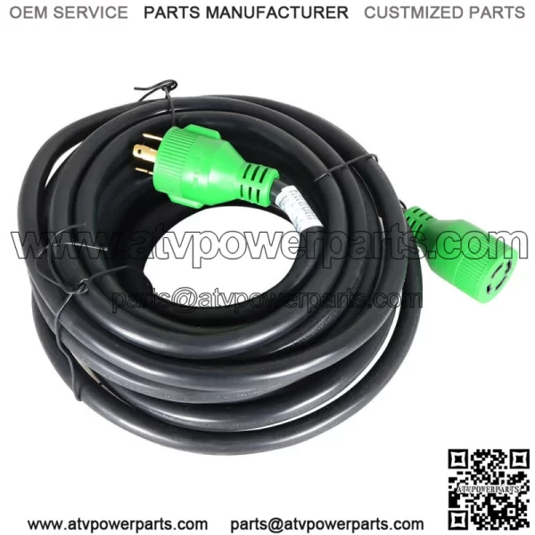 Generator Extension Cord 75 Ft 4 Prong Power Cable 10 4 30 Amp Adapter Plug - Image 4