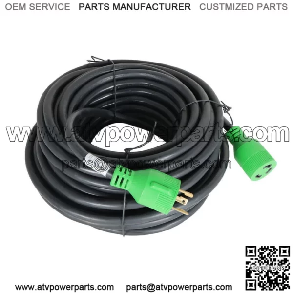 3 Prong 30 Amp Generator Extension Cord 75 Feet NEMA L5-30P - L5-30R 125V - Image 3