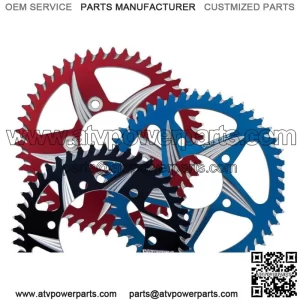 Yamaha 700 Rear Sprocket 2006-2024 YFM700 Vortex 520 36-46 Blue Black Red For: More than one vehicle