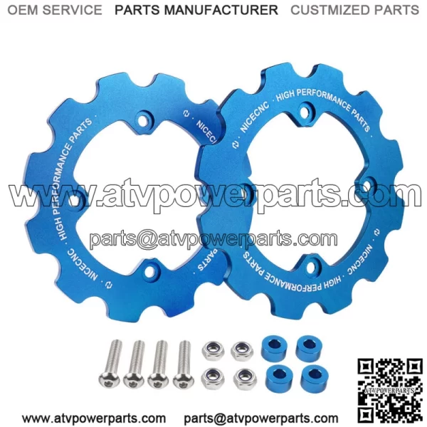 For Yamaha 700R 2011-2021 Rear Dual Sprocket Chain Guard Protector Blue For: More than one vehicle