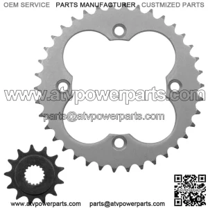 Front & Rear Sprockets Kit for Honda TRX450R TRX450ER 2006-2014 (For: Honda)