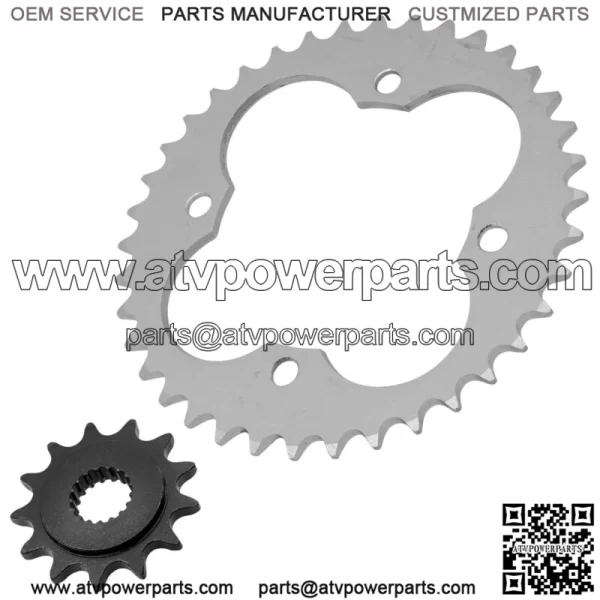 Front & Rear Sprockets Kit for Honda TRX450R TRX450ER 2006-2014 (For: Honda) - Image 4