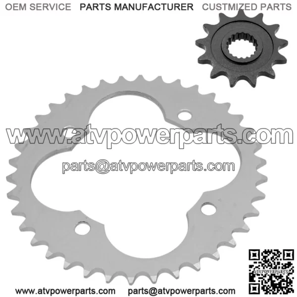 Front & Rear Sprockets Kit for Honda TRX450R TRX450ER 2006-2014 (For: Honda) - Image 5