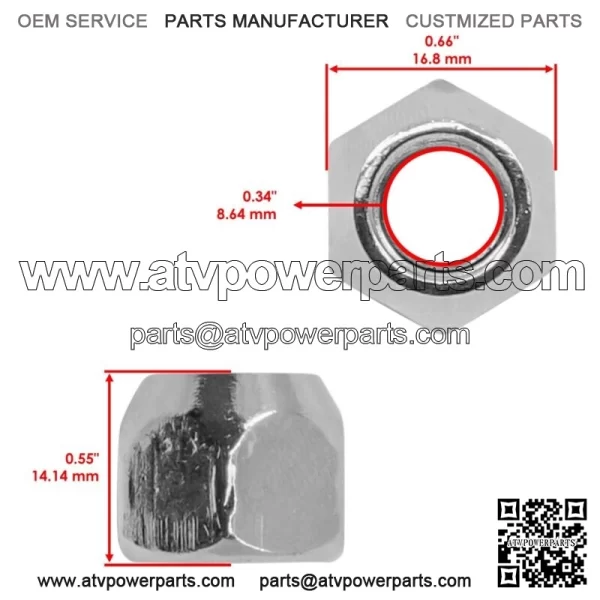 Front And Rear Wheel Nuts For Polaris Scrambler 850 13-21 / Scrambler 1000 16-17 - Image 2
