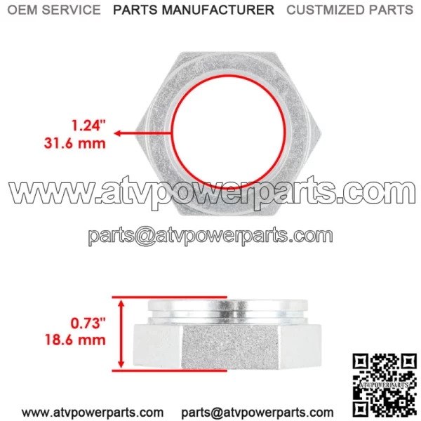Rear Axle Nut Fits Polaris 7547196 Rear Axle Nut - Image 2