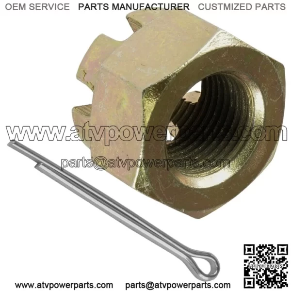 Rear Axle Castle Nut w/ Pin for Polaris Trail Blazer 250 1990-06 / 330 2008-2013 - Image 3