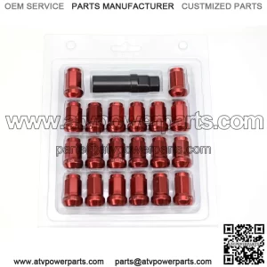 48mm Toyota model 7075 nut opposite side 19mm M12*1.5# red