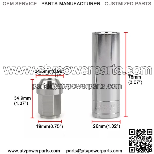 35mm Stainless steel nut 1# (19 pairs of sides) M12*1.5 - Image 5