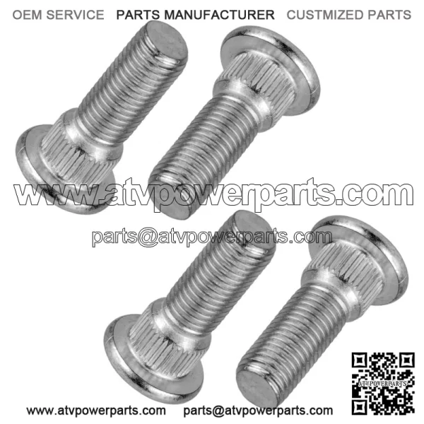 4 Front Wheel Hub Stud Bolt Fits Yamaha Rhino 660 YXR660F 4x4 2005 2006-2007 (For: 2006 Yamaha Rhino 660)