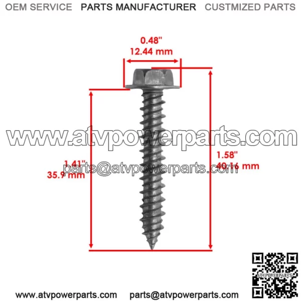 Clutch Cover Screw Bolts for Polaris RZR Ranger 500 570 900 1000 M6 x 35 Qty 8 - Image 2