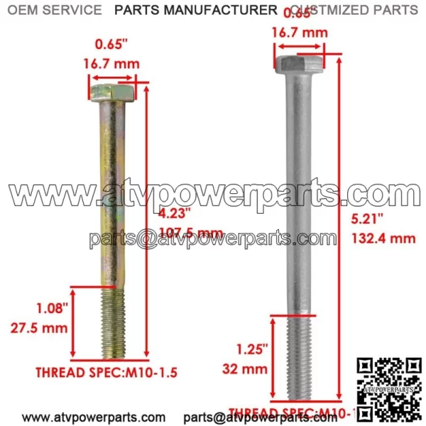 126-2928 99-2842 109-9851 1-603321 Deck Wheel Bolt for Exmark John Deere - Image 2