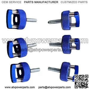 JK JL Hardtop Quick Release D-Ring Bolts 6 Pack #Blue