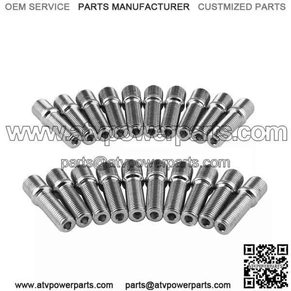 Long 58mm reverse bolt M12*1.5-M12*1.5 - Image 3