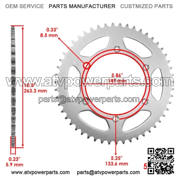 Drive Chain & Sprockets For Kawasaki KX250X 2021-23  520 Pitch 114 Link - Image 3