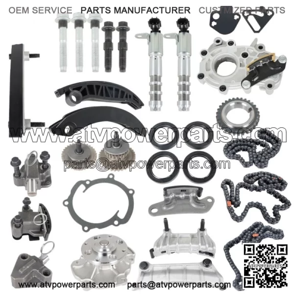 Timing Chain Kit Oil Pump Water Pump VTC Solenoid For 07-16 Cadillac Suzuki 3.6L