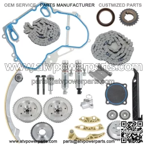 Timing Chain Kit For GM Ecotec 2.2L 2.4L VCT Selenoid Actuator Gear Cover Gasket
