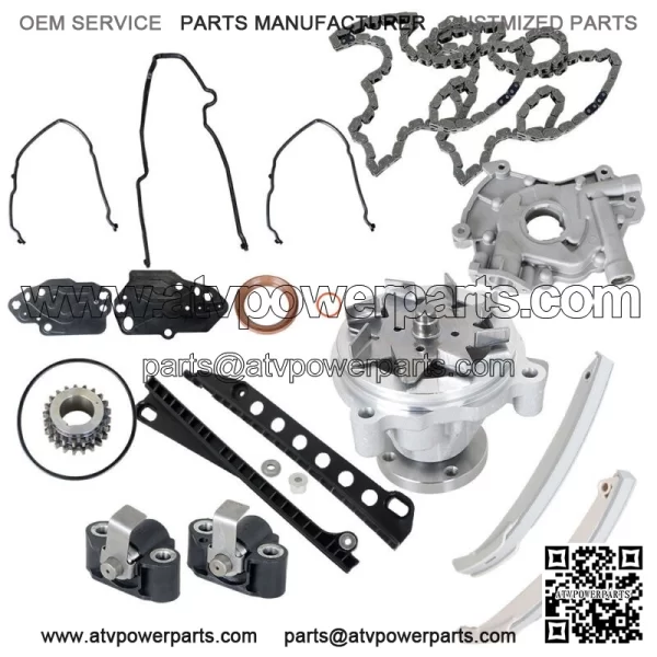 Timing Chain Kit Oil&Water Pump Cover Gasket For 04-08 Ford F150 Lincoln 5.4L 3V