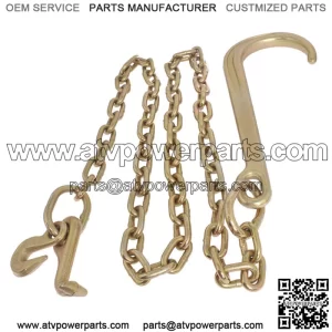Wrecker Tow Chain 5/16 x 6 FT 15" Axle J Hook Hook Rollback Carrier