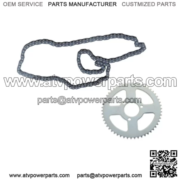 For Mini Bike ATV Quad Go kart T8F 54T Rear Drive Chain with Chain Sprocket