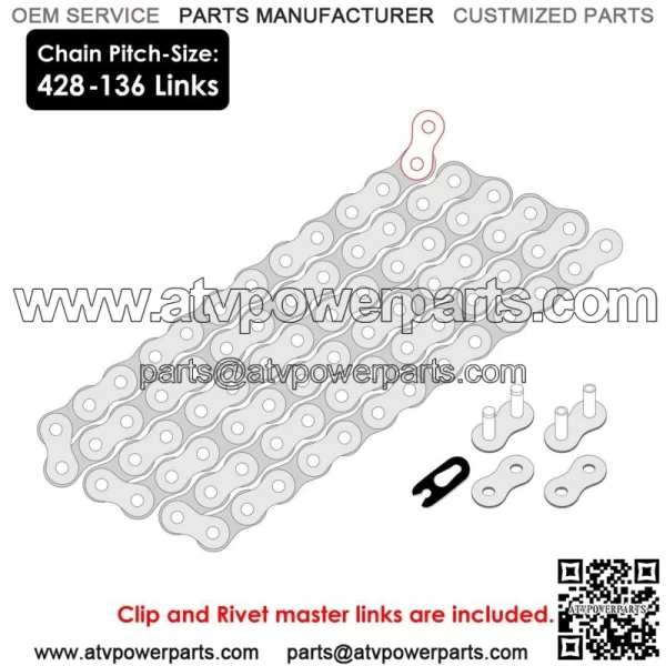 Drive Chain For Polaris Sportsman 90 2001-2014 / Sportsman 110 2016-2021 - Image 2
