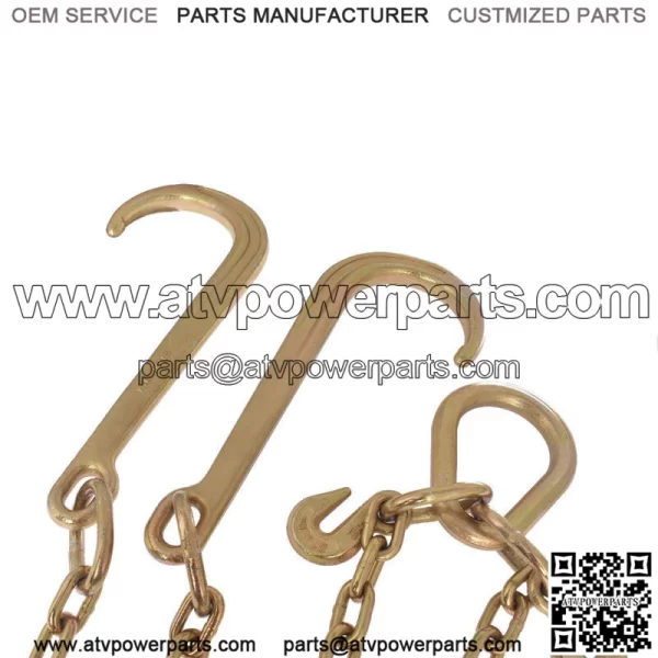 Tow Chain J-Hooks V-Chain Flatbed Truck Rollback Wrecker Carrier 5/16" X 2' G70 - Image 4