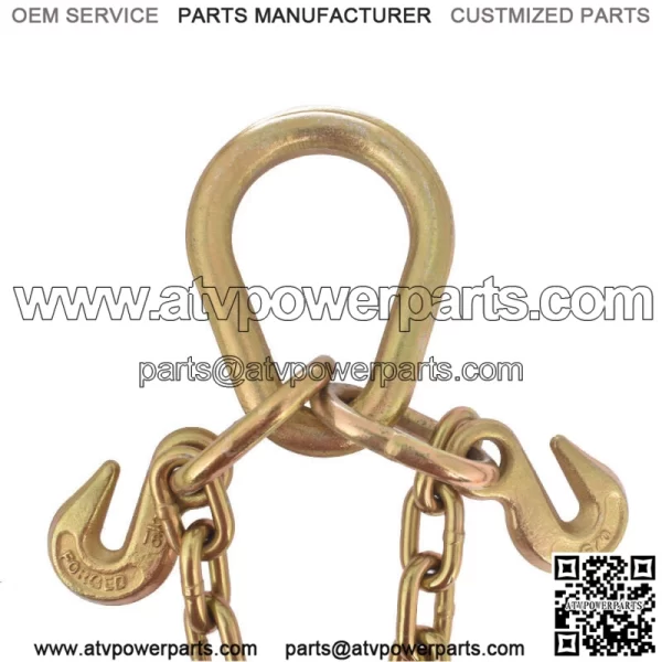 Tow Chain J-Hooks V-Chain Flatbed Truck Rollback Wrecker Carrier 5/16" X 2' G70 - Image 5