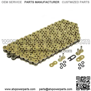 520 X 120 Links Motorcycle Atv Golden O-Ring Drive Chain 520-Pitch 120-Links
