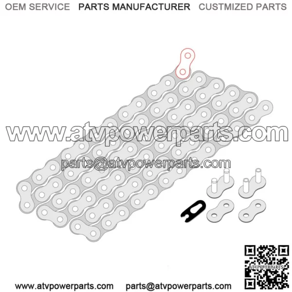 520 X 120 Links Motorcycle Atv Drive Chain 520-Pitch 120-Links - Image 2