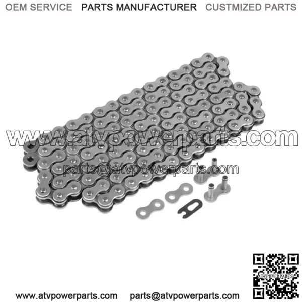 Drive Chain & Sprockets For Kawasaki KLX140 2008-2024 428 Pitch 122 Link - Image 2