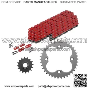 Red O-Ring Drive Chain & Sprockets Kit for Honda TRX450R Sportrax 450 2004 2005 (For: Honda)