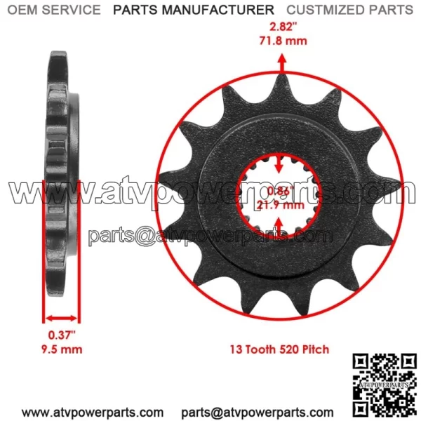 Drive Chain & Sprockets Kit for Honda TRX450R TRX450ER 2006-2014 (For: Honda) - Image 3