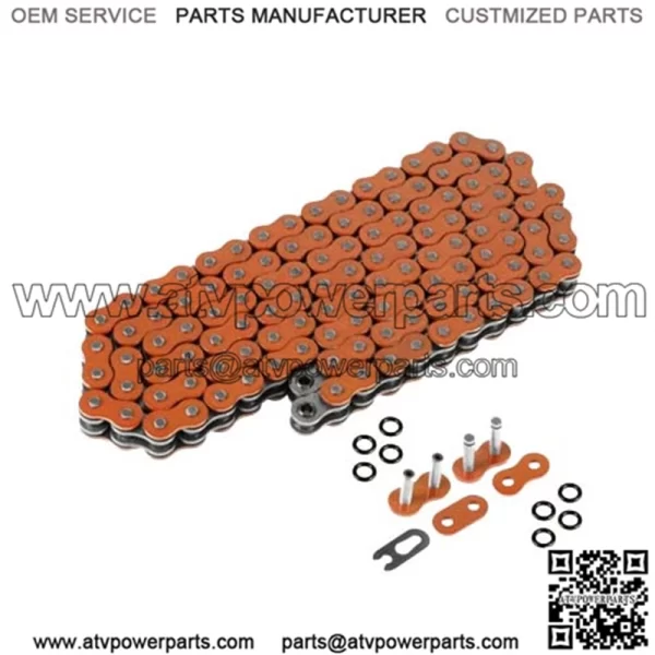 O-Ring Orange Drive Chain for Honda TRX450R 2004 2005 2006 2007 2008 (For: Honda)