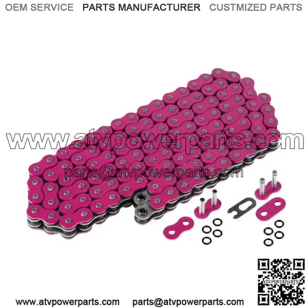 Pink O-Ring Drive Chain for Honda TRX450R 2004 2005 2006 2007 2008 (For: Honda)