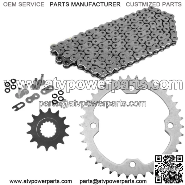 O-Ring Drive Chain & Sprockets Kit for Yamaha Raptor 700 YFM700R 2006-2016 (For: Yamaha Raptor 700)