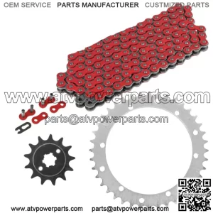 Red Drive Chain And Sprockets Kit for Yamaha Blaster 200 YFS200 1988-2006 (For: Yamaha YFS200)