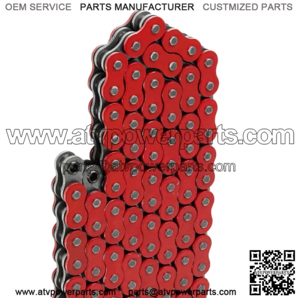 O-Ring Drive Chain for Yamaha Blaster 200 YFS200 1997-2006 Red (For: Yamaha YFS200) - Image 3