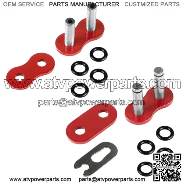 O-Ring Drive Chain for Yamaha Blaster 200 YFS200 1997-2006 Red (For: Yamaha YFS200) - Image 4