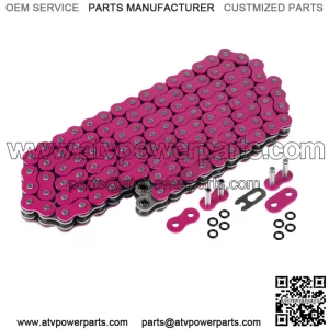Pink O-Ring Drive Chain for Yamaha Blaster 200 YFS200 1997-2006 (For: Yamaha YFS200)