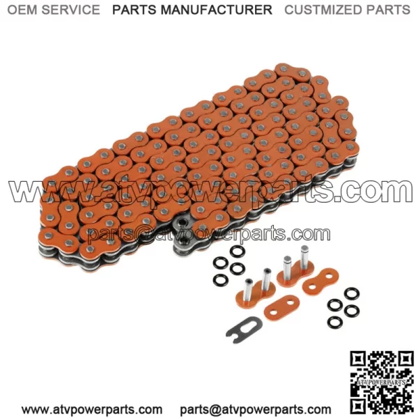O-Ring Orange Drive Chain for Yamaha Blaster 200 YFS200 1988-1996 (For: Yamaha YFS200)