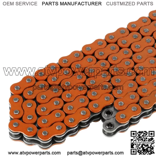 O-Ring Orange Drive Chain for Yamaha Blaster 200 YFS200 1988-1996 (For: Yamaha YFS200) - Image 2