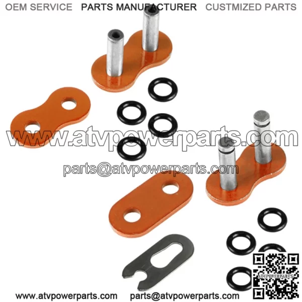 O-Ring Orange Drive Chain for Yamaha Blaster 200 YFS200 1988-1996 (For: Yamaha YFS200) - Image 4
