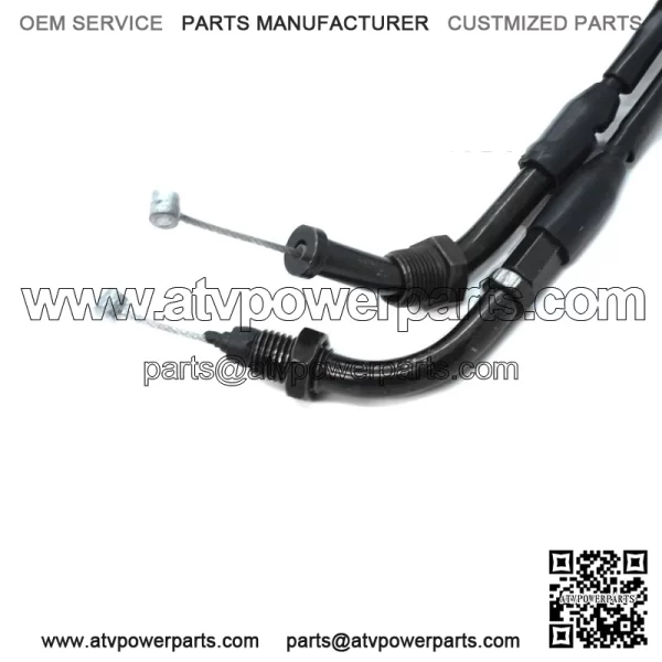 Throttle Cable Push & Pull Set for Honda CB350 CB360 CB400 CB500 CB550 CB750 (For: Honda) - Image 2