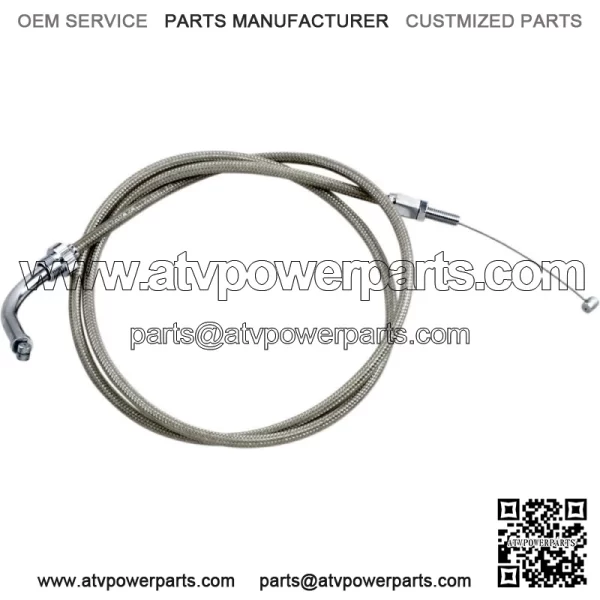 Armor Coat Stainless Steel Push Throttle Cable (+8in.) (62-0424) (For: Honda)