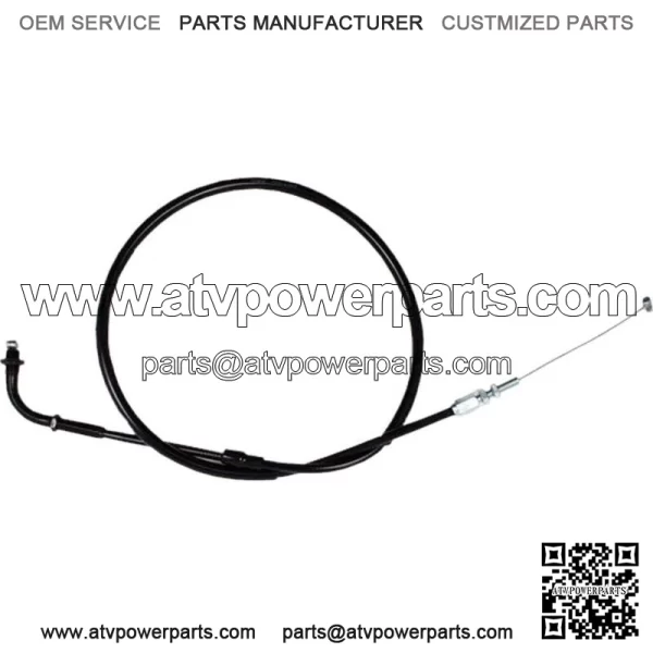 02-0100 - Black Vinyl Pull Throttle Cable (For: Honda)