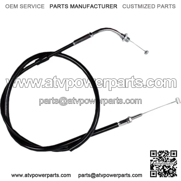 02-0022 - Black Vinyl Pull Throttle Cable (For: Honda)