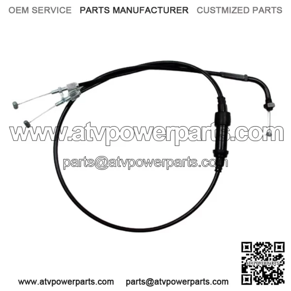 02-0000 - Black Vinyl 2-into-1 Pull Throttle Cable (For: Honda)