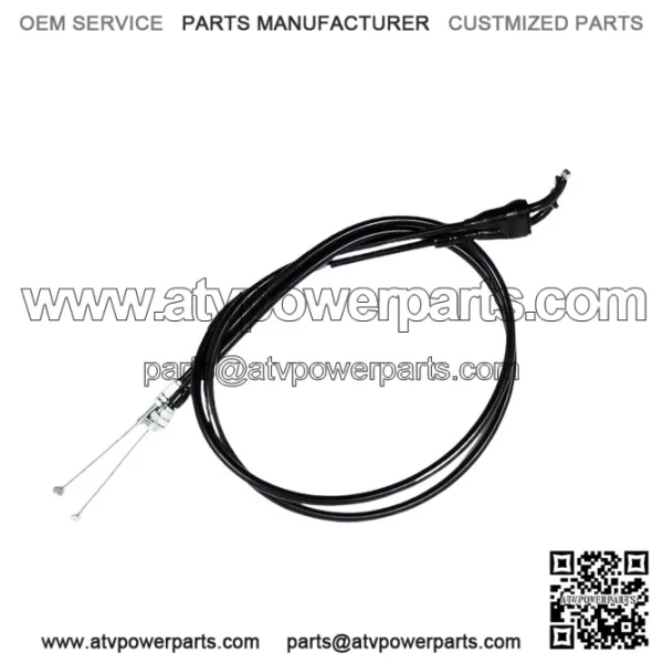 Black Vinyl Throttle Push-Pull Cable for Yamaha WR 250F 2003-2005 (For: Yamaha)